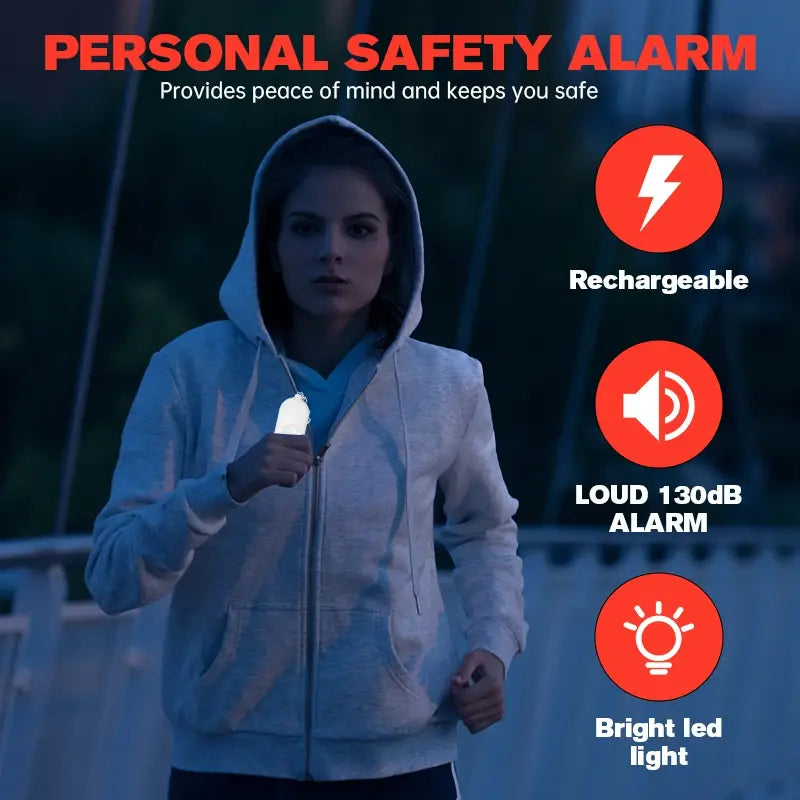 USB Emergency SOS Alarm with LED Light